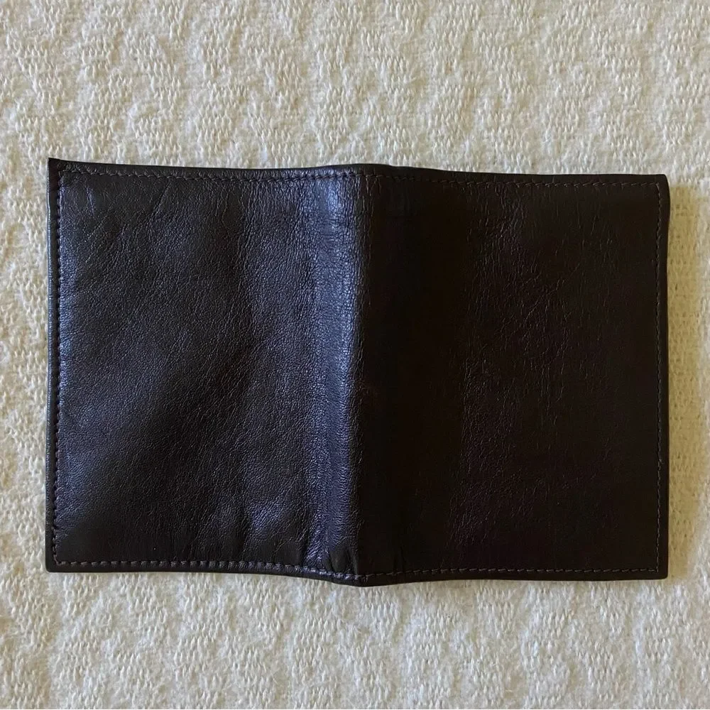 Dark Brown Leather Bifold Wallet